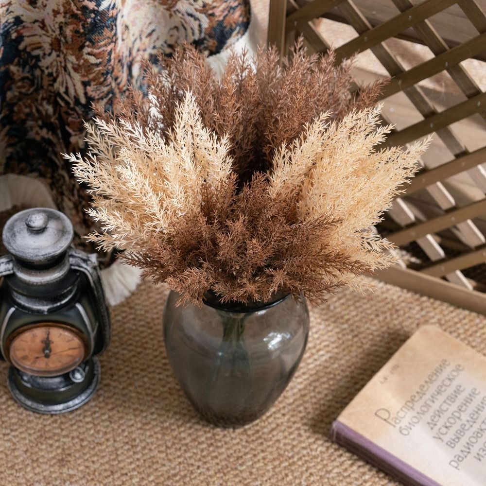 Pampas Grass Decor - Ramo Artificial de Plástico Duradero, Hierba