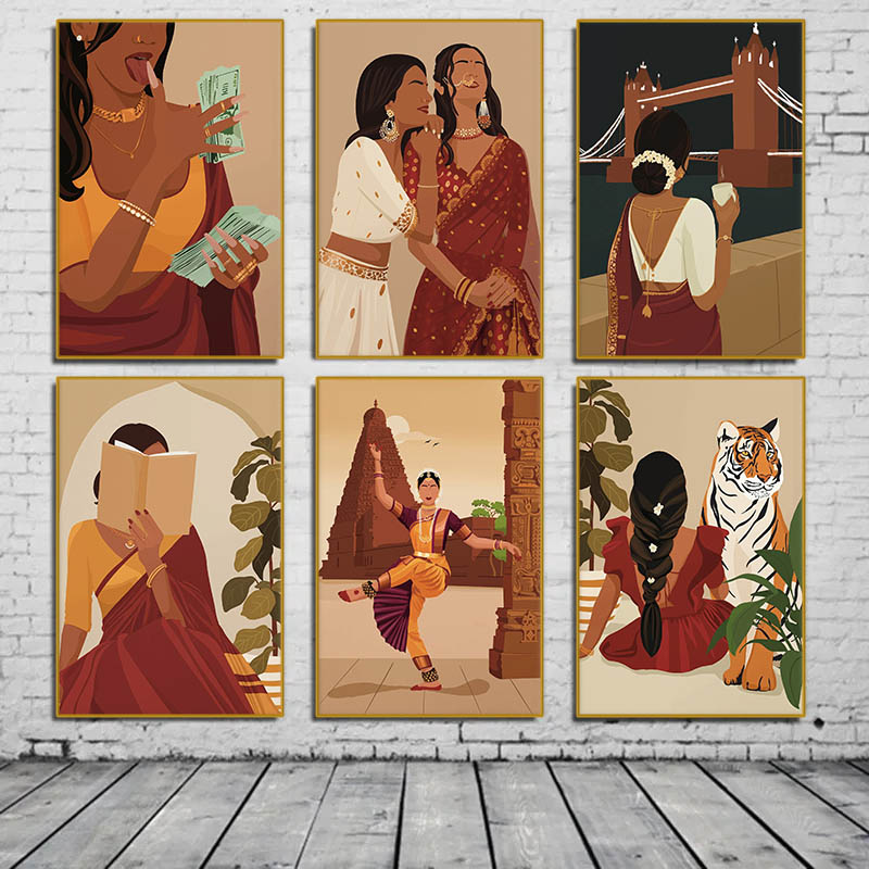 Home Decor Indonesia - Póster en lienzo con retrato de