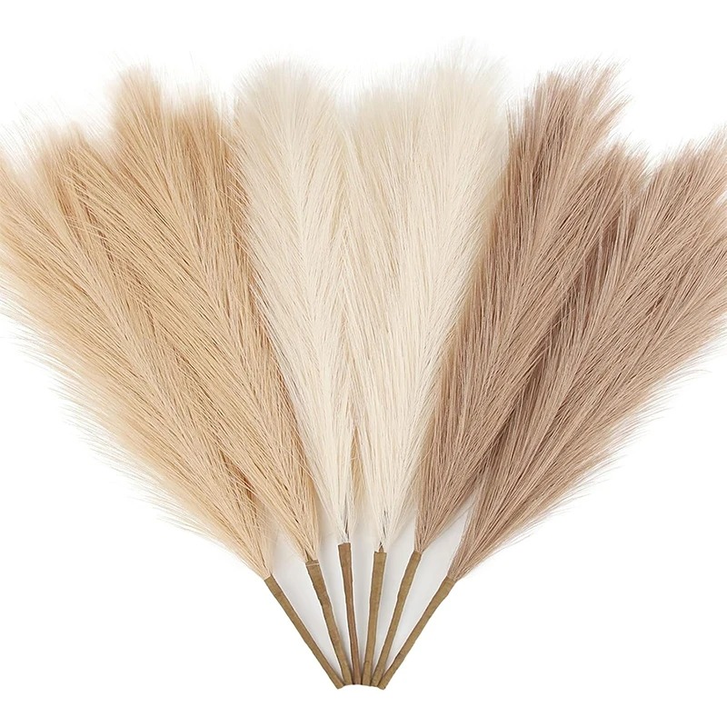 Pampas Grass Decor - 5/10 Piezas de 55CM de Hierba