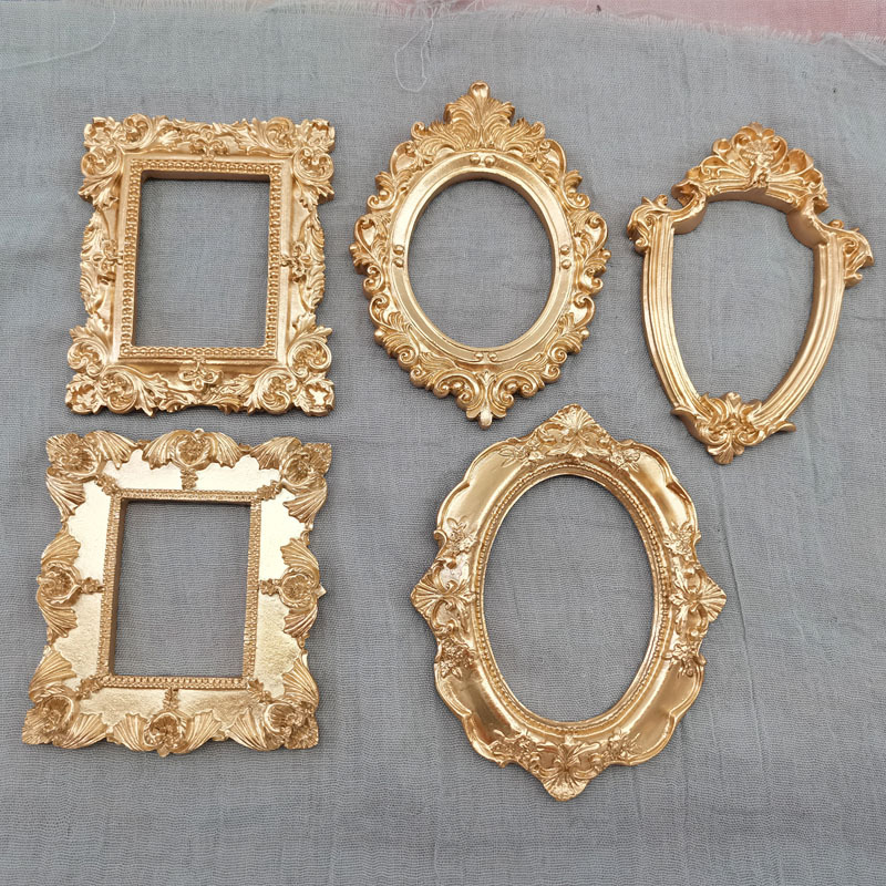 Bamboo Photo Frame - Mini marco de fotos dorado, accesorios