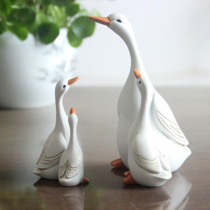 Home Decor Za - Divertido pato lindo estatua de resina