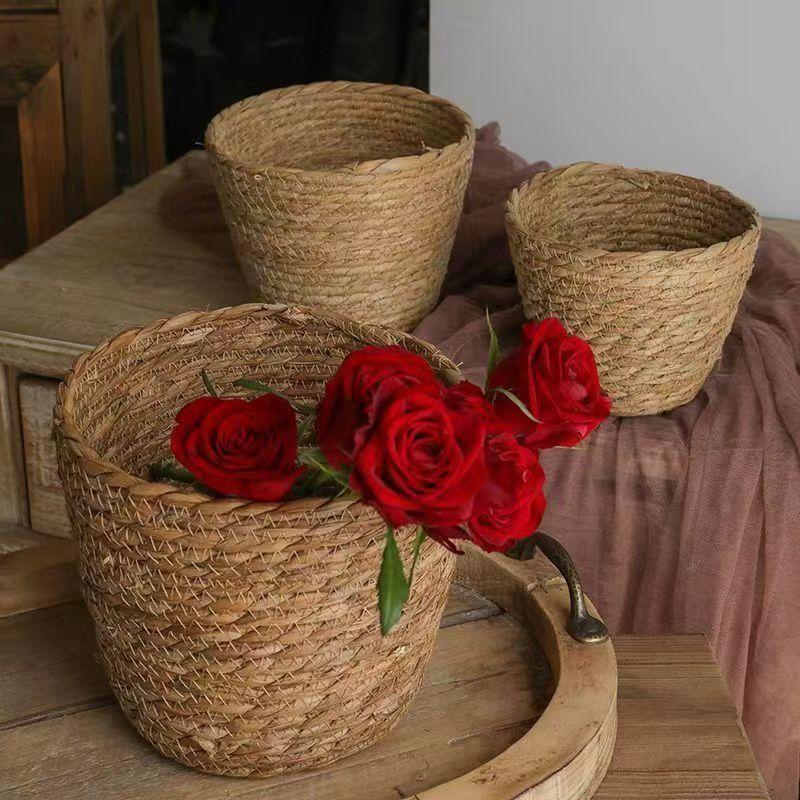 Maceta de Mimbre, Cesta de Flo - Rattan Plant Basket reseña y precio
