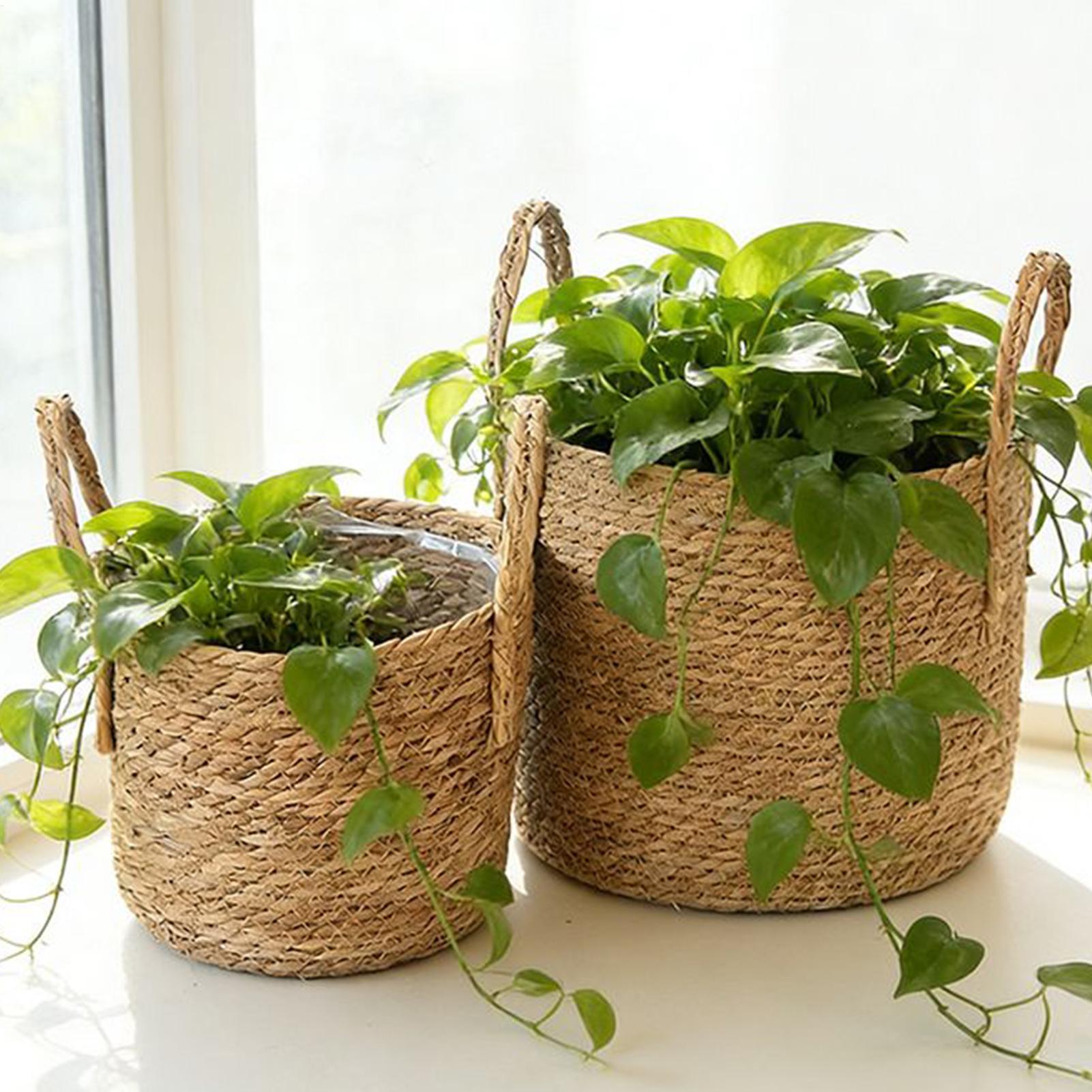 Cesta para plantas, maceta de  - Rattan Plant Basket reseña y precio
