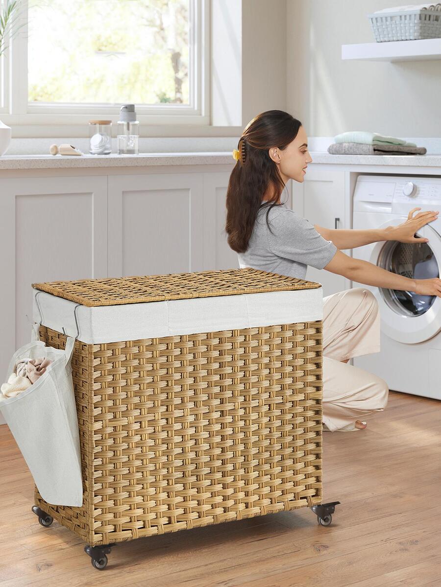 Cesto para la ropa sucia con t - Rattan Plant Basket reseña y precio