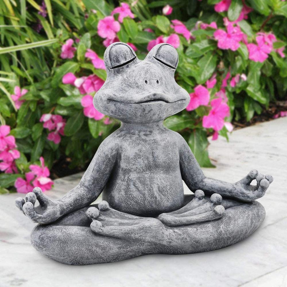 Estatuilla de rana de resina Z - Home Decor Za reseña y precio