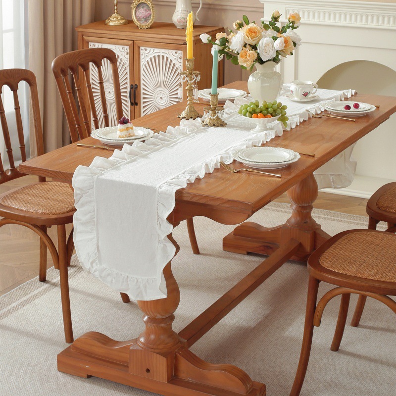 Tablerunner Rectangular con vo - Linen Table Runner reseña y precio