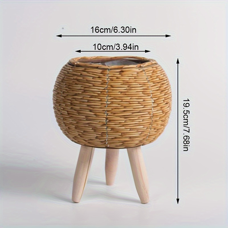 Encantadora maceta rústica de  - Rattan Plant Basket reseña y precio