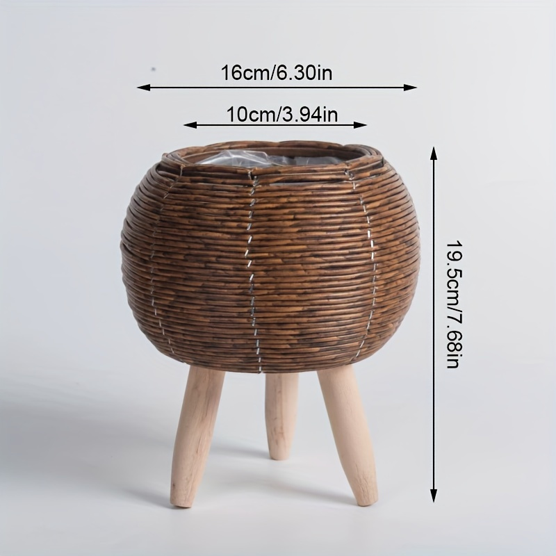 Encantadora maceta rústica de  - Rattan Plant Basket reseña y precio