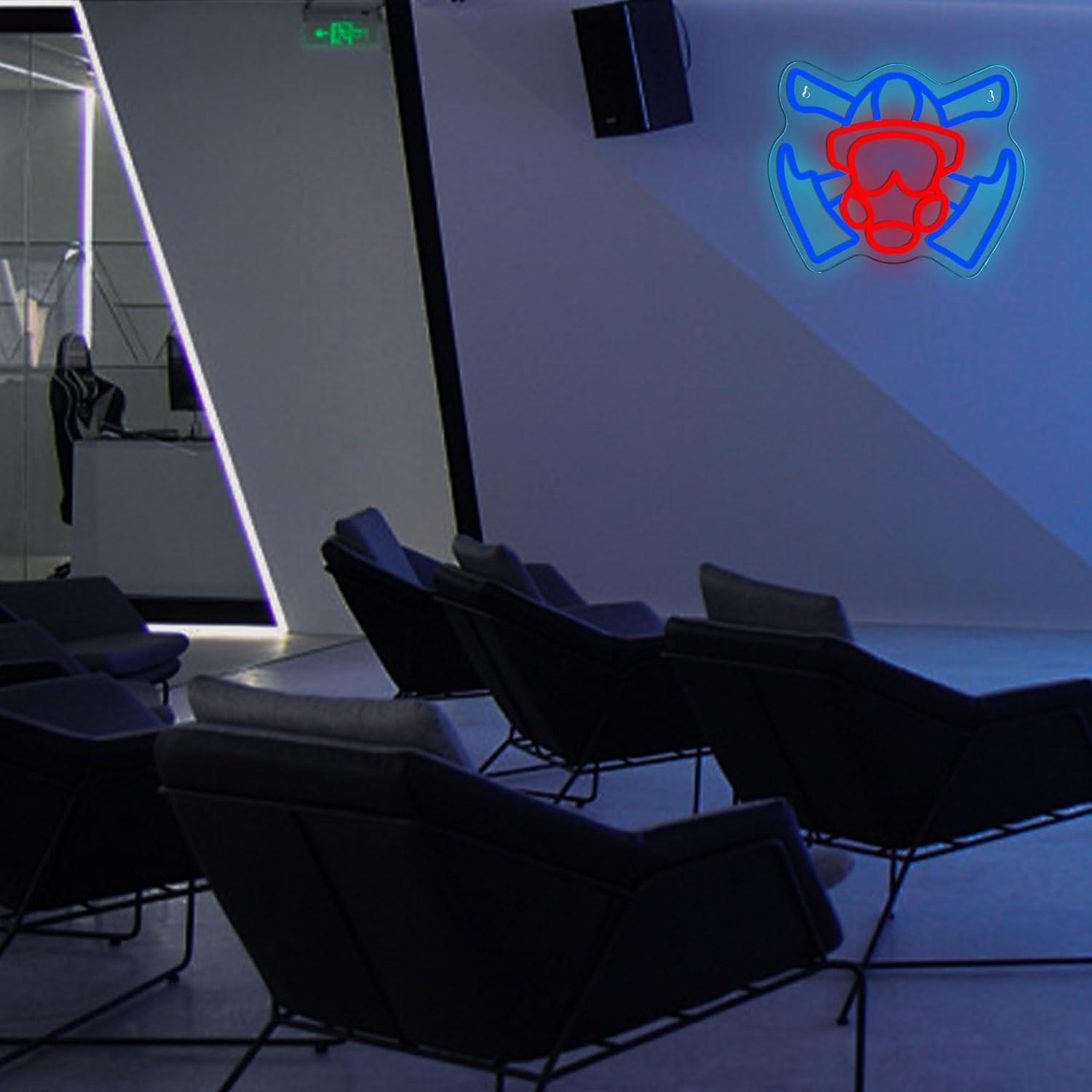 Letrero de neón con máscara de - Home Decor Theme reseña y precio