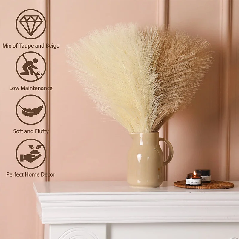 Flores artificiales de Pampas, - Pampas Grass Decor reseña y precio