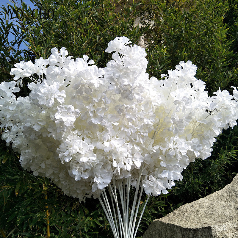 Rama de Hortensia de Seda Blan - Pampas Grass Decor reseña y precio