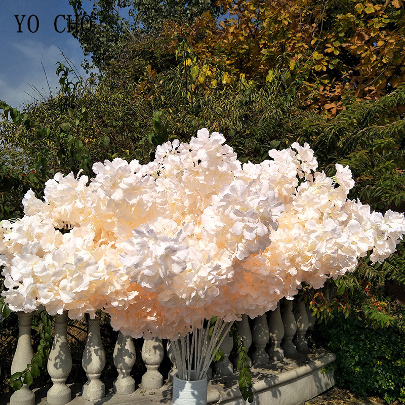 Rama de Hortensia de Seda Blan - Pampas Grass Decor reseña y precio