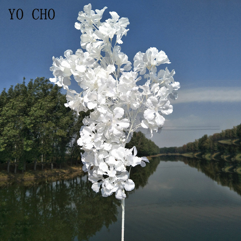 Rama de Hortensia de Seda Blan - Pampas Grass Decor reseña y precio