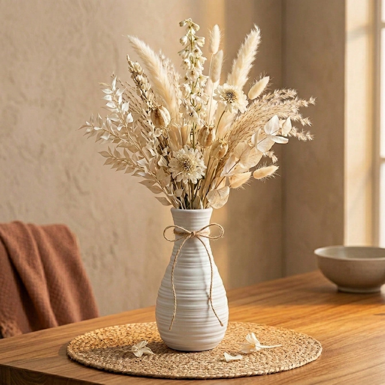 1 unidad de jarrón de flores h - Pampas Grass Decor reseña y precio