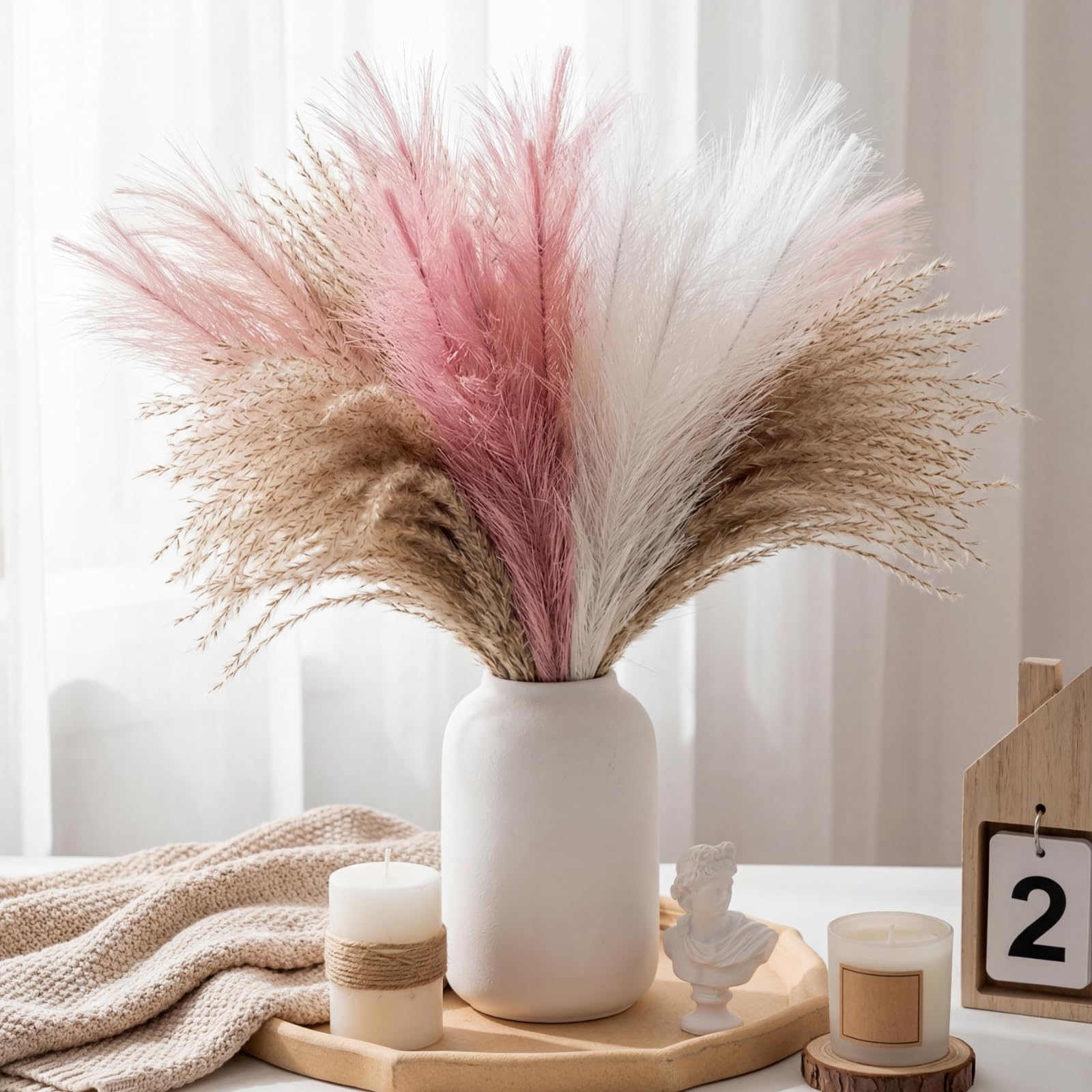 36 Piezas de Hierba de Pampas  - Pampas Grass Decor reseña y precio
