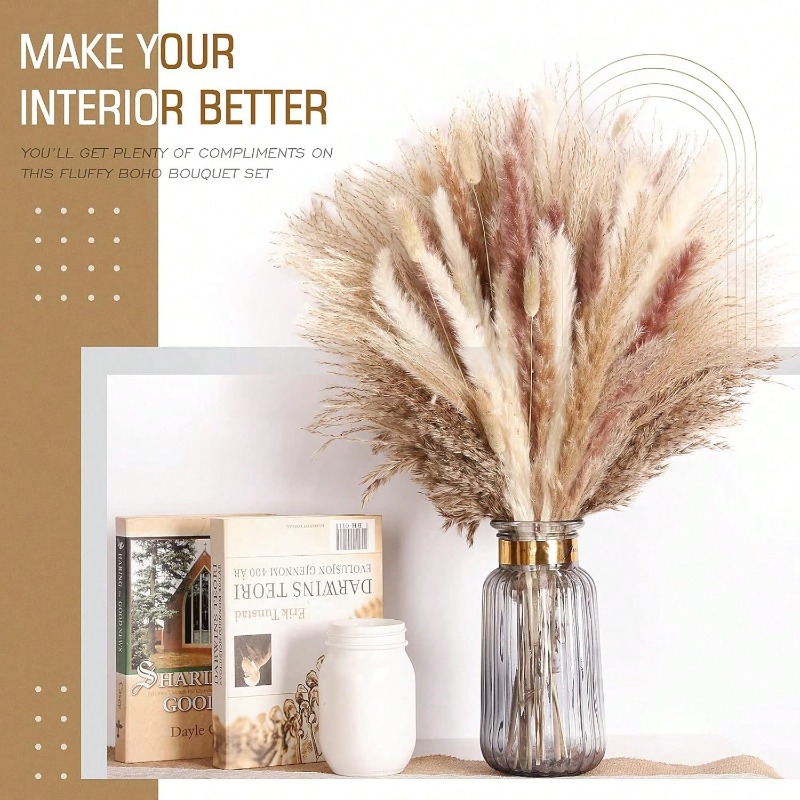 100 unidades de ramilletes de  - Pampas Grass Decor reseña y precio