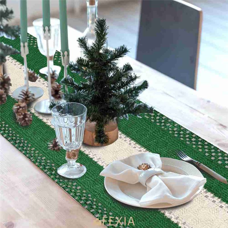 Camino de Mesa Estilo Boho Far - Linen Table Runner reseña y precio