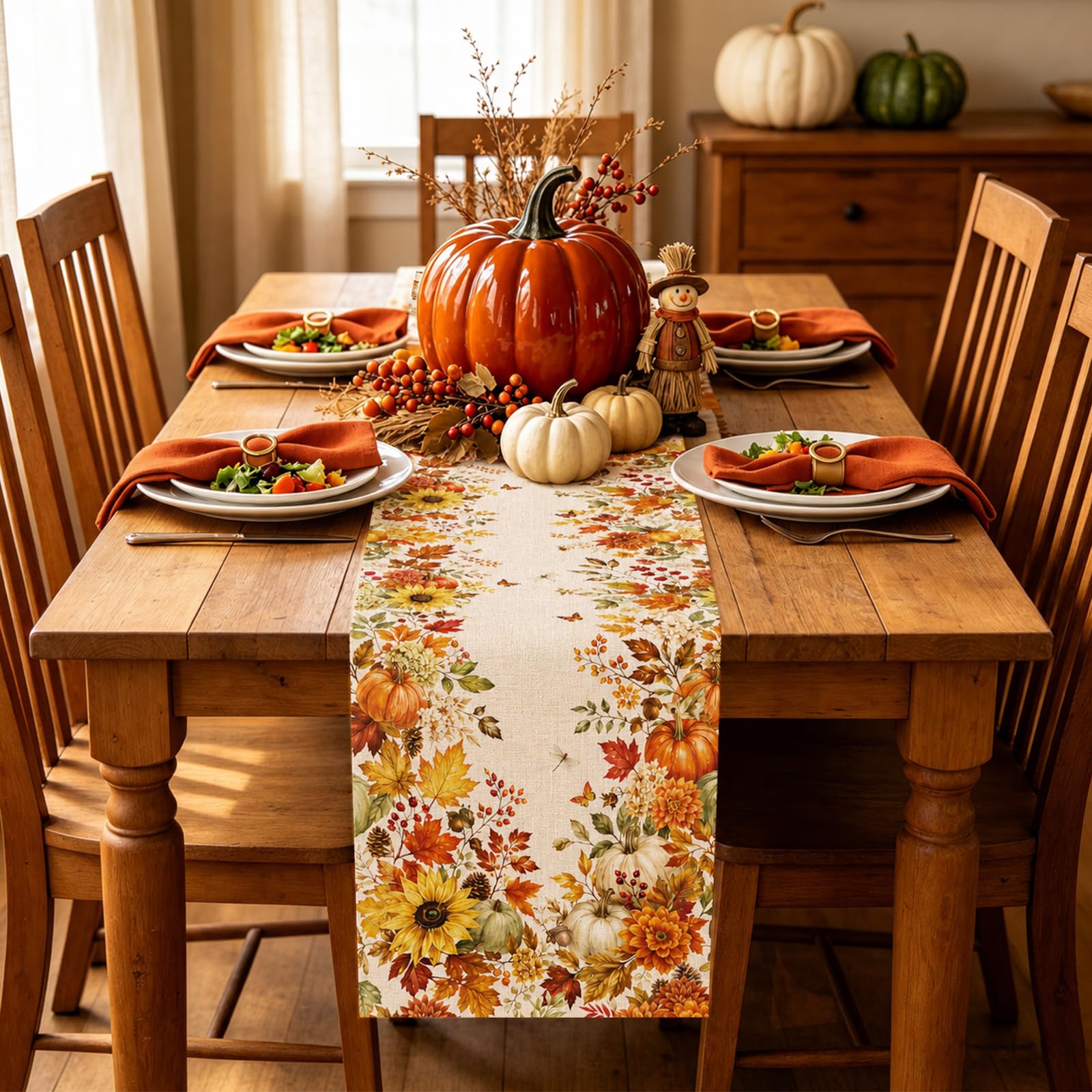 Camino de Mesa con Diseño de G - Linen Table Runner reseña y precio