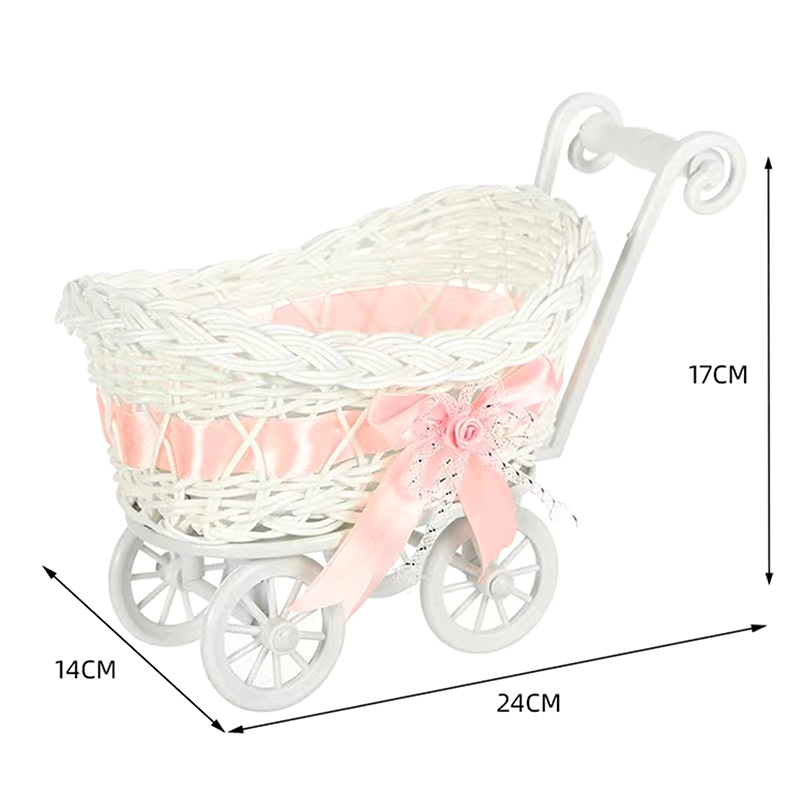 1 Uds. Cesta carrito de bebé c - Rattan Plant Basket reseña y precio